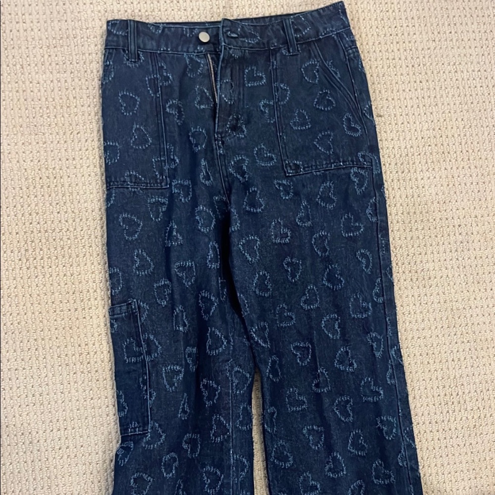 NWOT high waisted heart jeans
